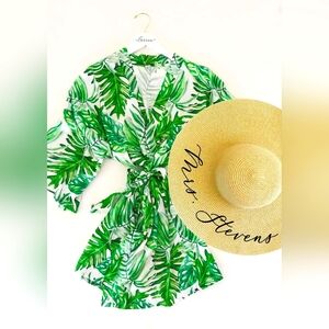 Palm Leaf Coverup/Robe
